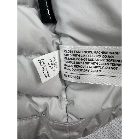 Duluth Trading Co Womens Down Jacket Sz M Pertex Quantum Hooded Puffer Lt Gray - Picture 6 of 9